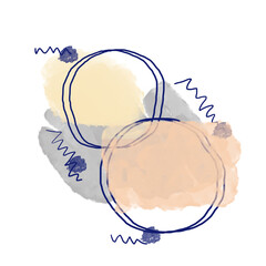 Trendy contemporary abstract creative geometric minimalist artistic hand painted composition. posters for wall decor in vintage style