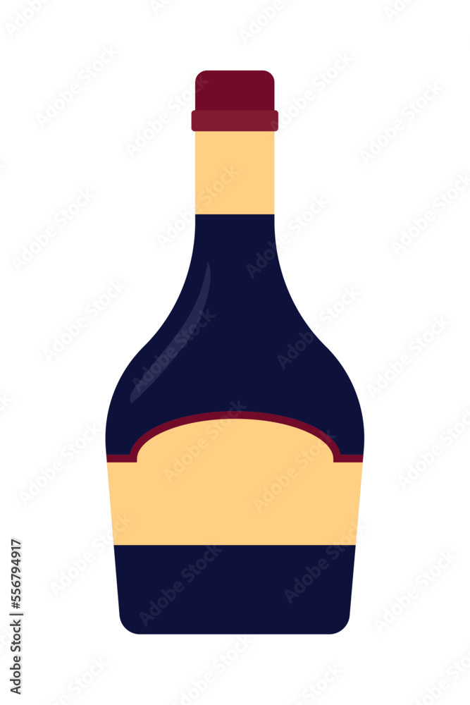 Poster liquor bottle icon