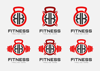 Monogram K letter gym. Perfect for gym center and physical fitness logos