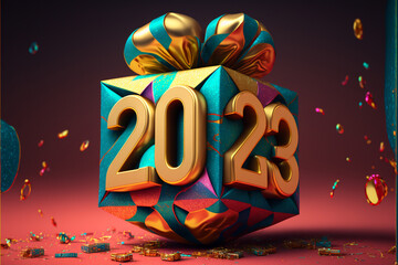 2023 creative 3d design for happy new year