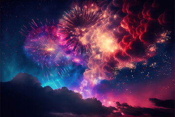 Fototapeta premium happy new year celebration 2023
