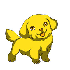 Chinese New Year of the earth dog. golden retriever