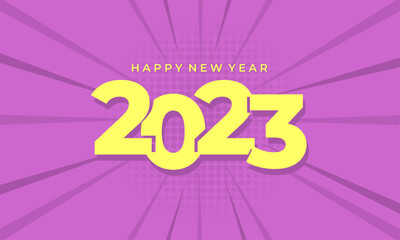 Happy New Year Banner Template. Suitable to use on New Year event. Also suitable for uploading social media at New Year event
