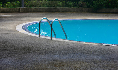 Swimming pool Blue water is a pool for swimming in the resort.