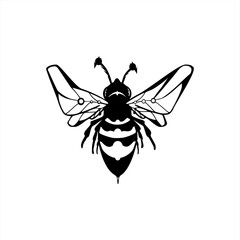 Bee Logo Vector. illustration icon of honey bee in unique design style. Perfect for your design material.