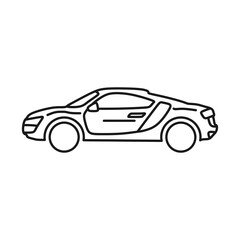 Sport car outline icon, vector illustration in trendy design style, isolated on white background. Perfect editable graphic resources for many purposes.