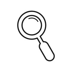 Magnifying glass outline icon, vector illustration in trendy design style, isolated on white background. Perfect editable graphic resources for many purposes.