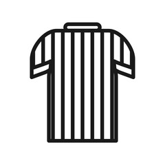 Referee Shirt custom icon outline. Soccer Football Equipment icons vector illustration collection in trendy design style, isolated on white background. The best graphic resources for many purposes.
