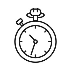 Stopwatch outline icon. Soccer Football Equipment icons vector illustration collection in trendy design style, isolated on white background. The best editable graphic resources for many purposes.