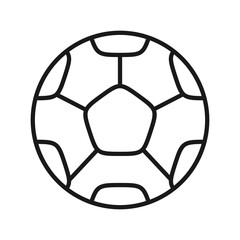 Fototapeta premium Soccer ball icon outline. Football Equipment icons vector illustration collection in trendy design style, isolated on white background. The best editable graphic resources for many purposes.