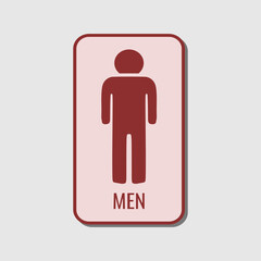 Man bathroom sign plaque in trendy design style. Restroom Signs vector illustration. Symbol on toilet. Perfect graphic resources for many purposes.