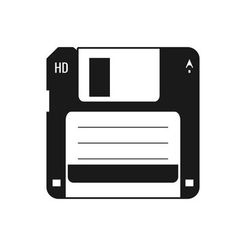 Diskette or floppy disk icon vector illustration in trendy design style, isolated on white background. Editable EPS file. Perfect graphic resources for you.