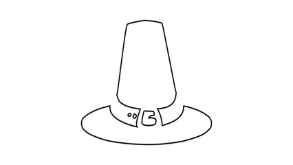 	
Pilgrim hat icon on Thanksgiving, in trendy vector design style. Thanksgiving Hat Symbol Illustration, isolated on white background. Suitable for many purposes.