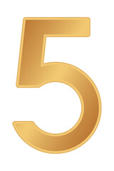 golden number five icon