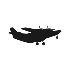 Cute Turboprop Airplane vector character. Transportation Mascot illustration in trendy design style. Suitable for many purpose, like for product mascot or children book or education video content.