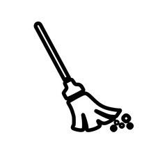 Floor sweep icon vector. Broom illustration symbol with unique design style. Suitable for many purposes.