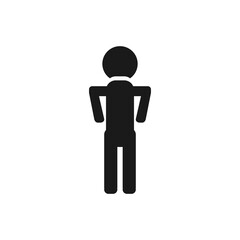 The best basic human movement icon in solid black style. Illustration with unique design style from human body stickman collection. Suitable for various needs.