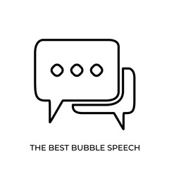 Fototapeta premium Bubble Speech Icon Vector Illustration Logo Template in unique style. High Usage Symbol.