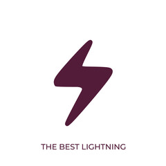 Best lightning icon vector, illustration logo template in flat cartoon style. Can be used for many purposes.