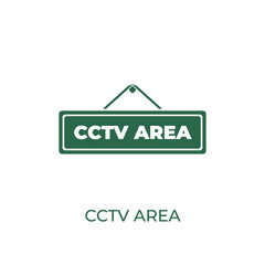 CCTV Area sign concept icon. Vector symbol design of business collection. Can be used for web and mobile.