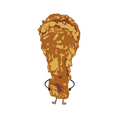 character vector, cute kentucky fried chicken, flat cartoon design style.