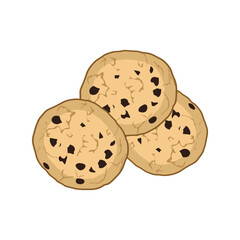 vector illustration of delicious cookies, flat cartoon design style.