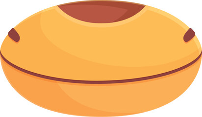 Kid snow tube icon cartoon vector. Winter vacation. Activity sport