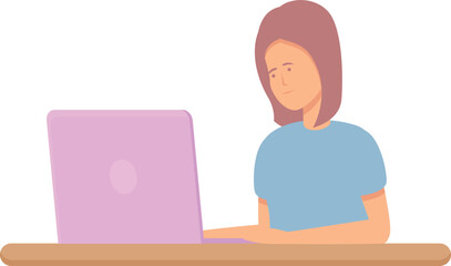 Laptop programming icon cartoon vector. Children class. Smart study