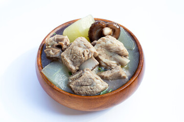 Pork rib soup with winter melon soup