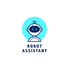 robot assistant mascot logo icon symbol