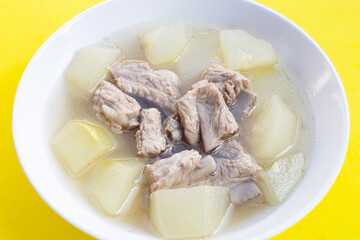 Pork rib soup with winter melon soup