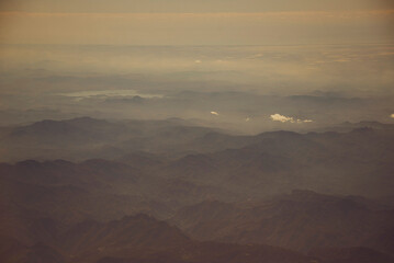 clouds over the mountains