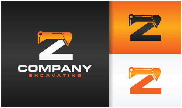 excavator letter z logo