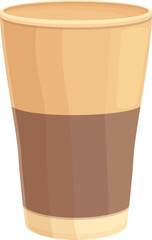 Cold coffee drink icon cartoon vector. Ice cafe. Summer dessert