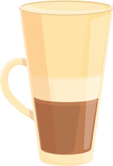 Takeaway cold coffee icon cartoon vector. Drink beverage. Espresso latte
