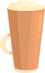 Latte cold cup icon cartoon vector. Fresh cafe. Ice fresh drink