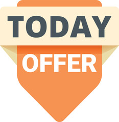 Today offer icon cartoon vector. Sale tag. Button price