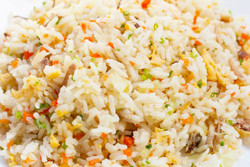 Crab fried rice on plate