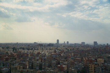 Fototapeta na wymiar View of Cairo skyline from Mohammad Ali mosque