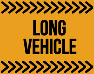 Obraz premium Long vehicle. road sign isolated