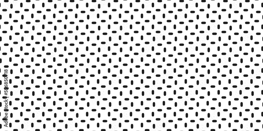 Poster black seamless dashes, stylish vector illustration. identical mosaic elements similar to dashes. for