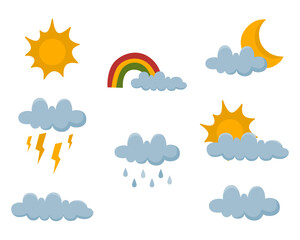 weather icon illustration vector flat