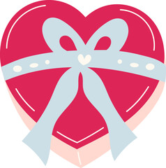 Valentine gift box illustration