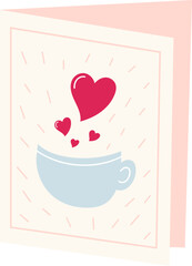 Valentine greeting card illustration