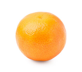 Fresh ripe juicy tangerine isolated on white