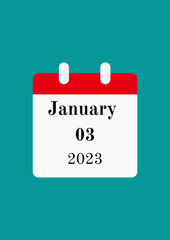 january 2023 calendar with blue background 03