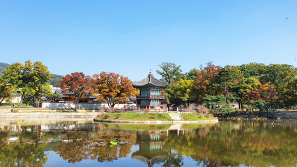 Fototapeta na wymiar 경복궁, 한국, 가을, 전통, Gyeongbokgung Palace, Korea, Autumn, Traditions