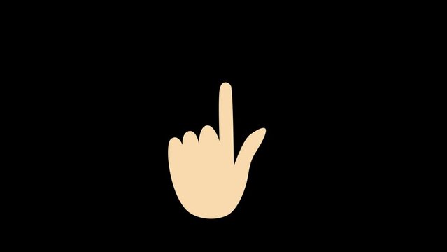 Animation of index finger movement up and down