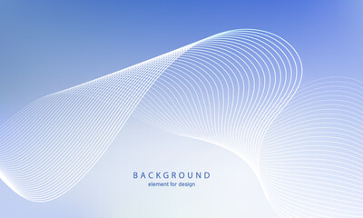Abstract gradient background. Wave element for design. Digital frequency track equalizer. Stylized line art. Colorful shiny wave with lines created using blend tool. Curved wavy smooth stripe. Vector.
