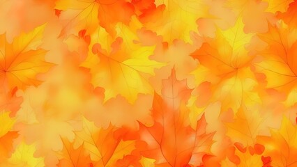 Fototapeta na wymiar Autumn background design with watercolor brush texture.
